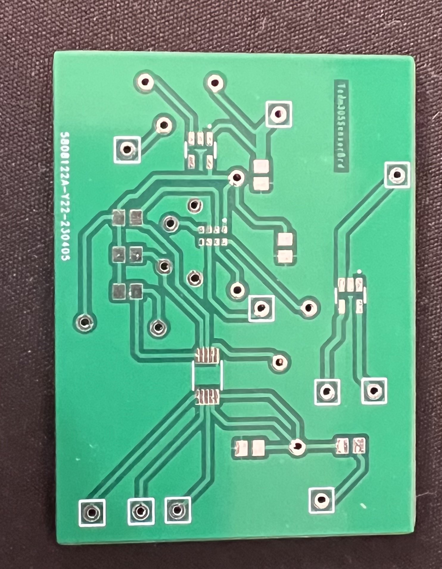 PCBMCTOP. Top physical shot of final pcb sensor board