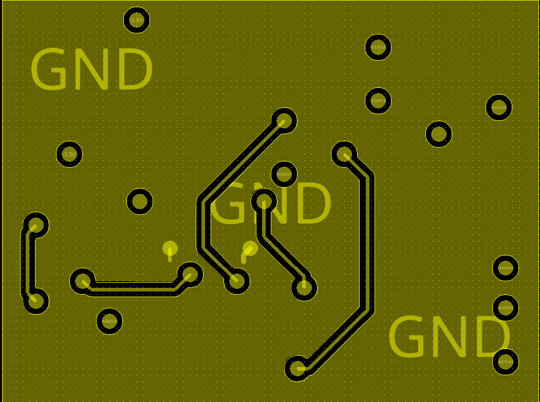 PCBMCBOT. Bottom screenshot of final pcb sensor board